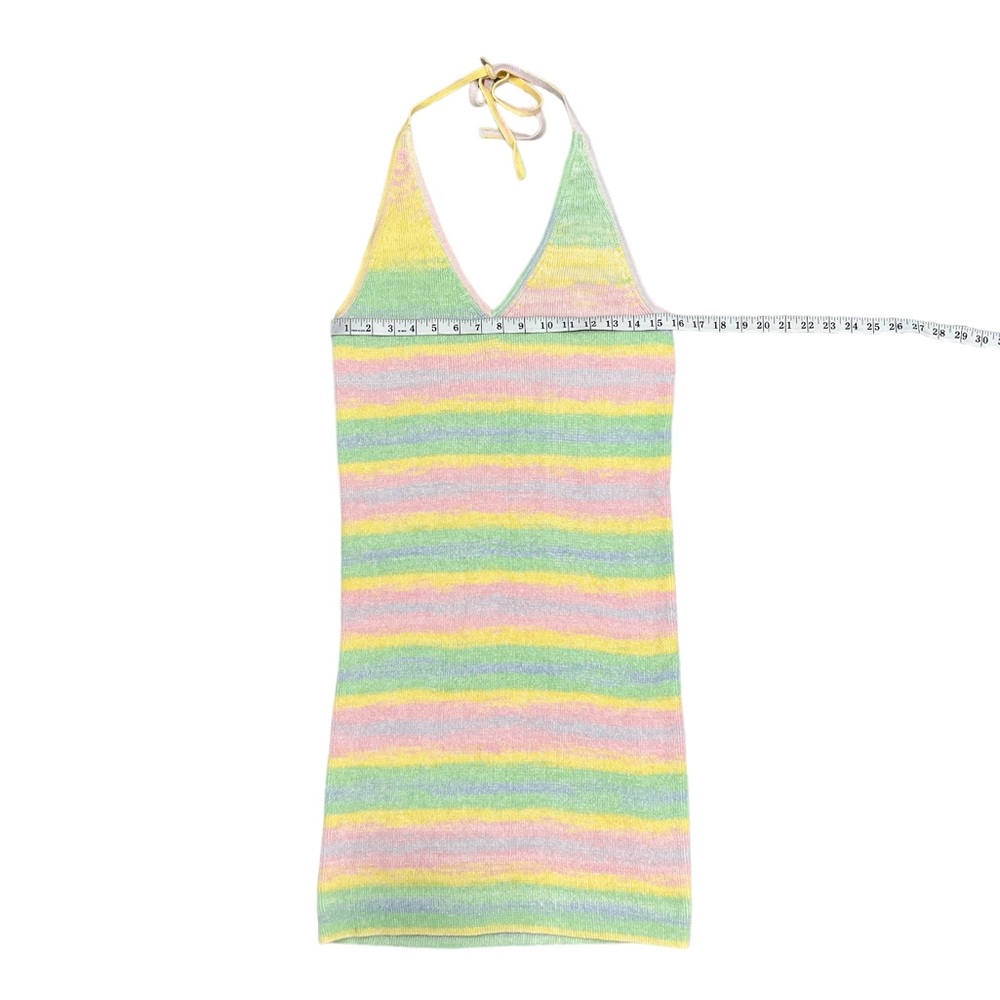 WILD FABLE WOMEN'S SLEEVELESS HALTER TOP MULTICOLOR SWEATER KNIT DRESS - Picture 5 of 10